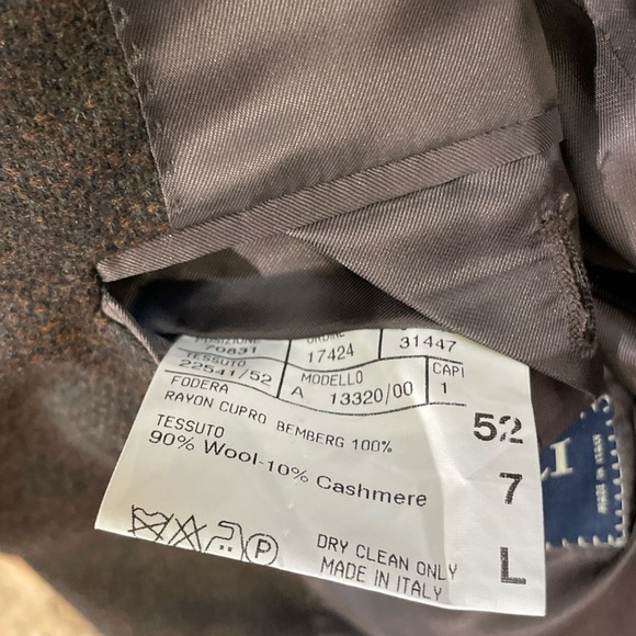 Canali Wool Elbow Patch Blazer Jacket - Picture 6 of 7